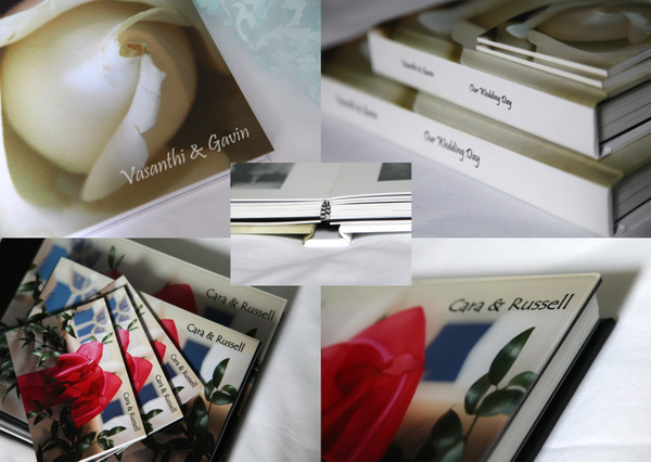 Digital albums with photo and acrylic covers, plus parent books.